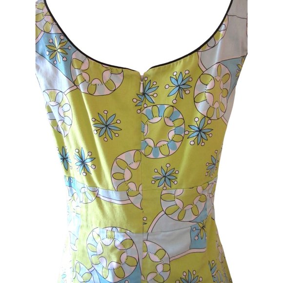 Becky & Max Colorful Floral Lime Green Sleeveless Sundress in Size 8 - Picture 5 of 6